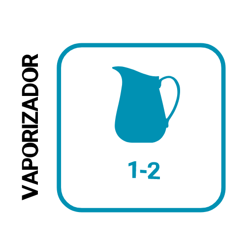 Icono en azul de la vaporizador de la máquina café Retro