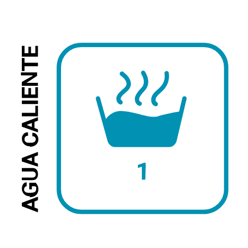 Icono en azul del agua caliente de la máquina café Java
